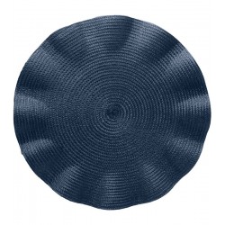 Lugar Americano 38cm de Poliéster Babado Azul Wolff